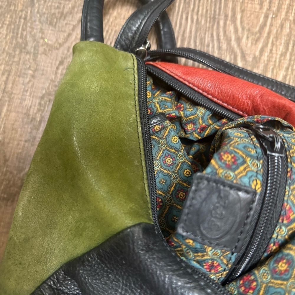 Vintage JBE GUC Colorful Leather Patchwork Backpack - Picture 10 of 16